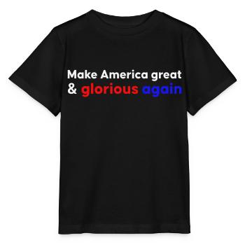 make America great and glorious again - Stanley/Stella MINI CREATOR Kids’ T-Shirt - black - Front - Mikhail (115cm)