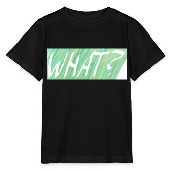 WHAT? Green gradient - Stanley/Stella MINI CREATOR Kids’ T-Shirt - black - Front - Mikhail (115cm)