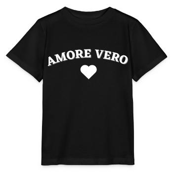 Amore vero Wahre Liebe Schatz Lieblingsmensch - Stanley/Stella Kinder T-Shirt MINI CREATOR  - Schwarz - Vorne - Mikhail (115cm)