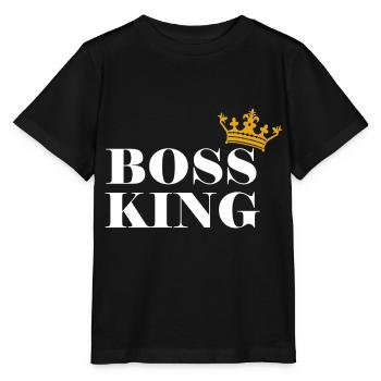 Boss King Cadeau Hommes Roi - T-shirt bio MINI CREATOR Stanley/Stella Enfant - noir - Devant - Mikhail (115cm)