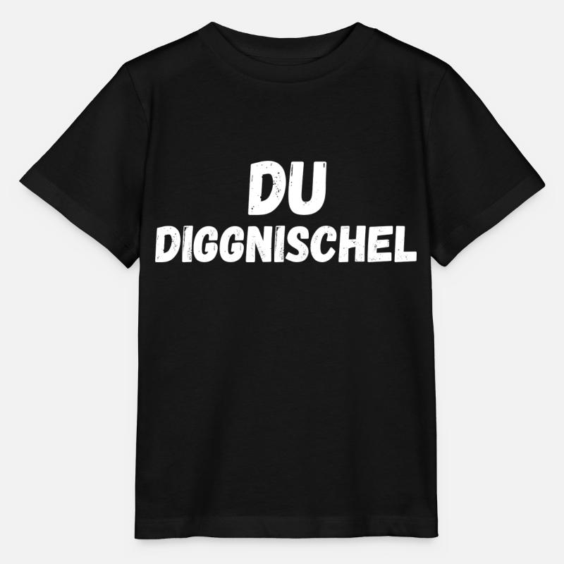 Du Dickkopf auf sächsisch - Stanley/Stella Kinder T-Shirt MINI CREATOR  - Schwarz