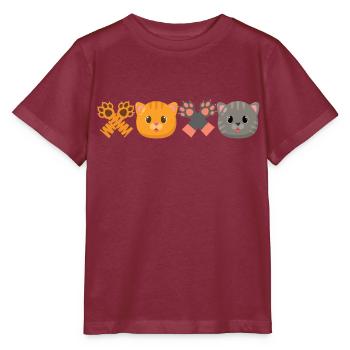 XOXO Chat - T-shirt bio MINI CREATOR Stanley/Stella Enfant - bordeaux - Devant - Kain (125cm)