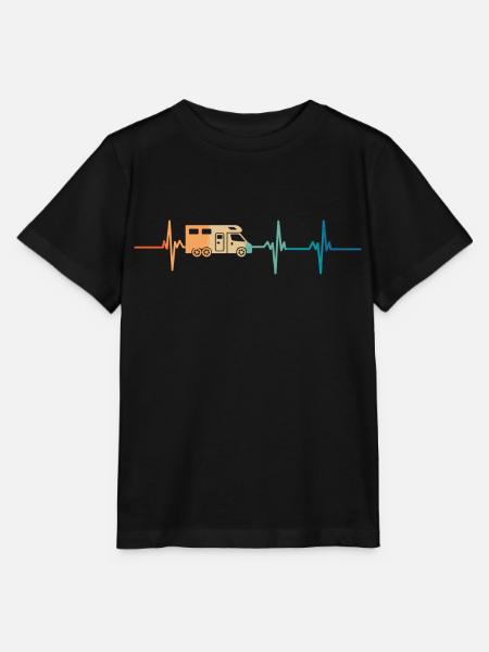 Campervan heartbeat - Stanley/Stella MINI CREATOR Kids’ T-Shirt - black