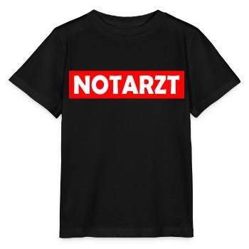 Notarzt - Stanley/Stella Kinder T-Shirt MINI CREATOR  - Schwarz - Vorne - Mikhail (115cm)