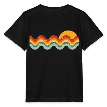 vague rétro - T-shirt bio MINI CREATOR Stanley/Stella Enfant - noir - Devant - Mikhail (115cm)