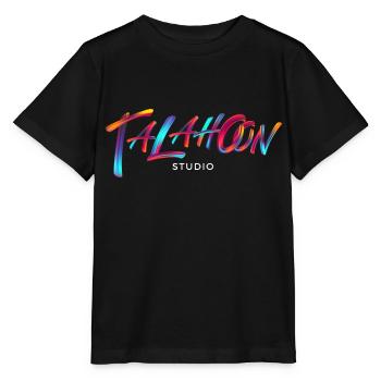 Talahoon Studios Rainbow Brushed - Stanley/Stella MINI CREATOR Kids’ T-Shirt - black - Front - Mikhail (115cm)