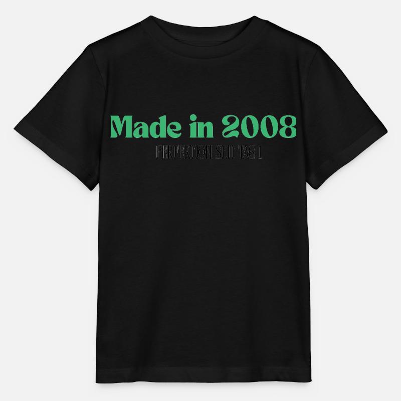 Made in 2008 - Perfection since day 1 - Stanley/Stella MINI CREATOR Kids’ T-Shirt - black