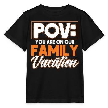 Road Trip Holiday Family Holiday Family Gift - Stanley/Stella MINI CREATOR Kids’ T-Shirt - black - Front - Mikhail (115cm)