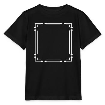 Kreis Linien Rahmen mit Strichen weiß - Stanley/Stella Kinder T-Shirt MINI CREATOR  - Schwarz - Vorne - Mikhail (115cm)
