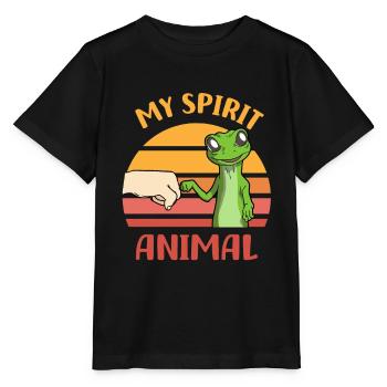 Gecko - Stanley/Stella Kinder T-Shirt MINI CREATOR  - Schwarz - Vorne - Mikhail (115cm)