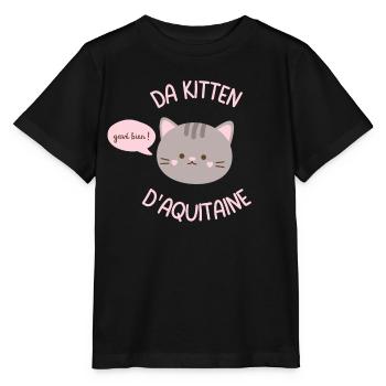 Da Kitten d'Aquitaine - Pour les bordelaises - T-shirt bio MINI CREATOR Stanley/Stella Enfant - noir - Devant - Mikhail (115cm)