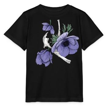 Flowers and bones - Stanley/Stella MINI CREATOR Kids’ T-Shirt - black - Front - Mikhail (115cm)