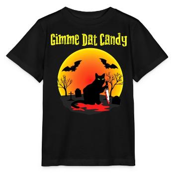 Gimme Dat Candy Chat Effrayant Halloween - T-shirt bio MINI CREATOR Stanley/Stella Enfant - noir - Devant - Mikhail (115cm)