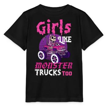 Les filles aiment Monster Trucks Grim Reaper Halloween - T-shirt bio MINI CREATOR Stanley/Stella Enfant - noir - Devant - Mikhail (115cm)