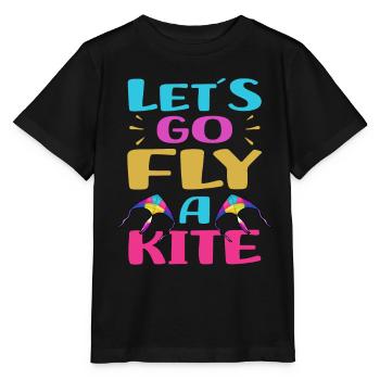 Cerf-volant - T-shirt bio MINI CREATOR Stanley/Stella Enfant - noir - Devant - Mikhail (115cm)