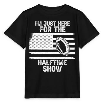 Je suis juste ici pour le football spectacle de la mi-temps - T-shirt bio MINI CREATOR Stanley/Stella Enfant - noir - Devant - Mikhail (115cm)