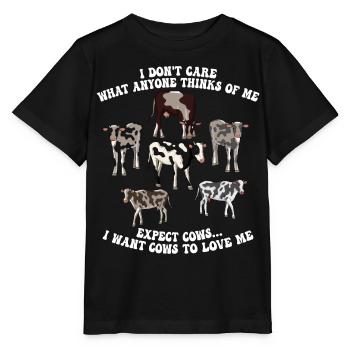 Je me fiche de ce que les gens pensent de moi Éleveur de vaches - T-shirt bio MINI CREATOR Stanley/Stella Enfant - noir - Devant - Mikhail (115cm)