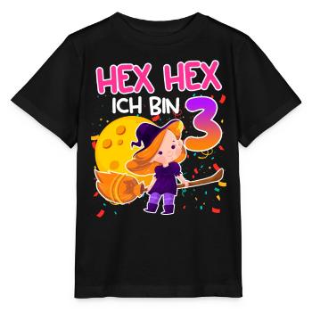 3ème anniversaire fille 3 ans - T-shirt bio MINI CREATOR Stanley/Stella Enfant - noir - Devant - Mikhail (115cm)