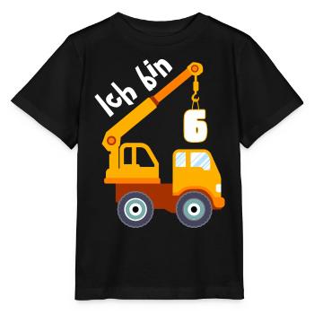 Ich bin 6 Jahre 6. Geburtstag - Stanley/Stella Kinder T-Shirt MINI CREATOR  - Schwarz - Vorne - Mikhail (115cm)