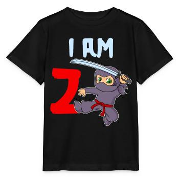 2ème anniversaire garçon 2 ans - T-shirt bio MINI CREATOR Stanley/Stella Enfant - noir - Devant - Mikhail (115cm)