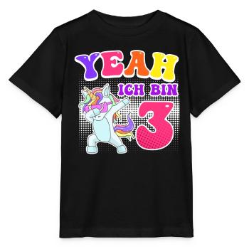 3. Geburtstag Mädchen 3 Jahre - Stanley/Stella Kinder T-Shirt MINI CREATOR  - Schwarz - Vorne - Mikhail (115cm)
