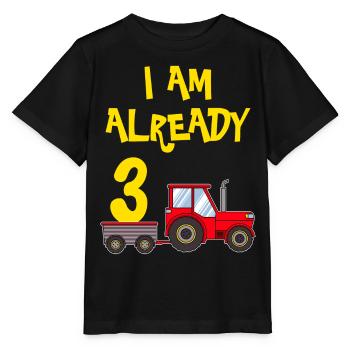 3 years 3rd birthday boy 3 years - Stanley/Stella MINI CREATOR Kids’ T-Shirt - black - Front - Mikhail (115cm)