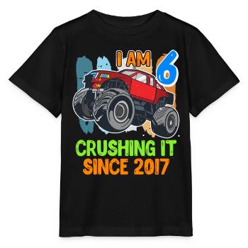 6th birthday boys 6 years child son - Stanley/Stella MINI CREATOR Kids’ T-Shirt - black - Front - Mikhail (115cm)