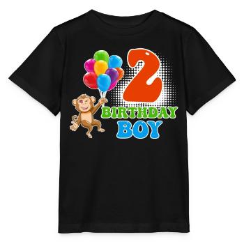 Birthday Boy 2 Years Young Son Nephew - Stanley/Stella MINI CREATOR Kids’ T-Shirt - black - Front - Mikhail (115cm)