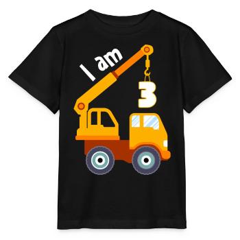J’ai 3 ans garçon 3ème anniversaire - T-shirt bio MINI CREATOR Stanley/Stella Enfant - noir - Devant - Mikhail (115cm)