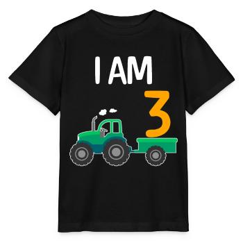 3 years 3rd birthday boy 3 years - Stanley/Stella MINI CREATOR Kids’ T-Shirt - black - Front - Mikhail (115cm)