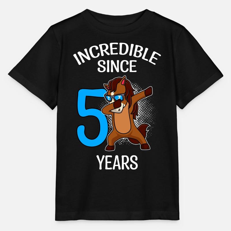 5ème anniversaire 5 ans - T-shirt bio MINI CREATOR Stanley/Stella Enfant - noir