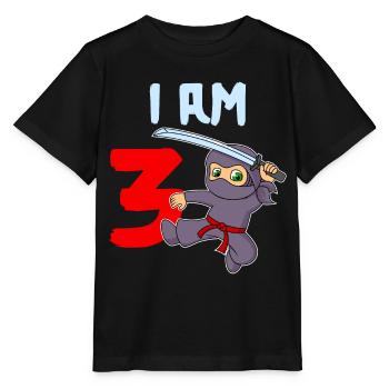 J’ai 3 ans garçon de 3ème anniversaire - T-shirt bio MINI CREATOR Stanley/Stella Enfant - noir - Devant - Mikhail (115cm)
