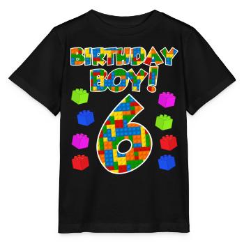 6th birthday boys 6 years child son - Stanley/Stella MINI CREATOR Kids’ T-Shirt - black - Front - Mikhail (115cm)