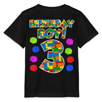 3ème anniversaire garçon 3 ans - T-shirt bio MINI CREATOR Stanley/Stella Enfant - noir - Devant - Mikhail (115cm)
