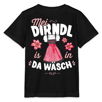 Mei Dirndl is in da Wäsch Trachtenshirt Damen - Stanley/Stella Kinder T-Shirt MINI CREATOR  - Schwarz - Vorne - Mikhail (115cm)