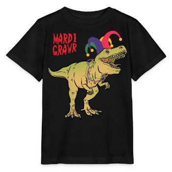 DINOSAURE DE MARDI GRAWR - T-shirt bio MINI CREATOR Stanley/Stella Enfant - noir - Devant - Mikhail (115cm)