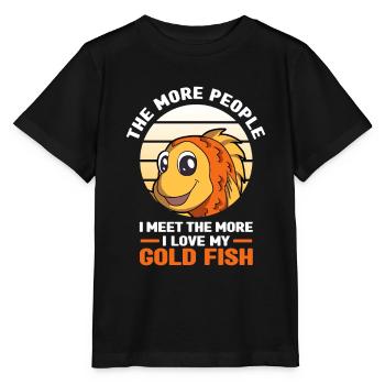 Poisson rouge - T-shirt bio MINI CREATOR Stanley/Stella Enfant - noir - Devant - Mikhail (115cm)
