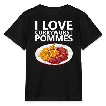 Currywurst Frites Bratwurst Ruhrpott Ruhrgebiet - T-shirt bio MINI CREATOR Stanley/Stella Enfant - noir - Devant - Mikhail (115cm)
