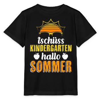 Tschüss Kindergarten Hallo Sommer bald Schule - Stanley/Stella Kinder T-Shirt MINI CREATOR  - Schwarz - Vorne - Mikhail (115cm)