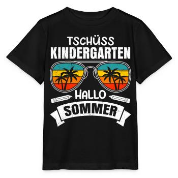 Tschüss Kindergarten Hallo Sommer bald Schule - Stanley/Stella Kinder T-Shirt MINI CREATOR  - Schwarz - Vorne - Mikhail (115cm)