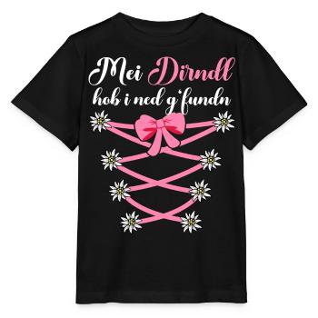Trachten T-Shirt Damen Trachtenshirt Dirndl Shirt - Stanley/Stella Kinder T-Shirt MINI CREATOR  - Schwarz - Vorne - Mikhail (115cm)