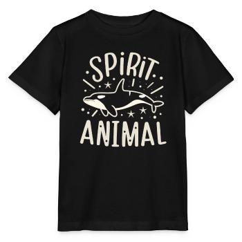 Orque Épaulard animal - T-shirt bio MINI CREATOR Stanley/Stella Enfant - noir - Devant - Mikhail (115cm)