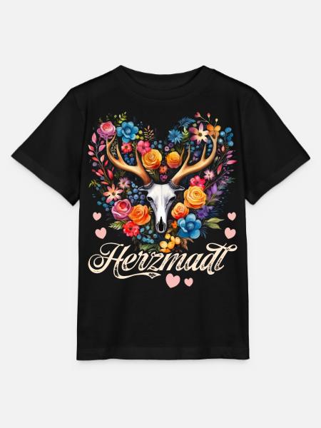 Trachtenshirt Damen Trachten T-Shirt Dirndl Ersatz - Stanley/Stella Kinder T-Shirt MINI CREATOR - Schwarz