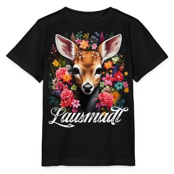 Trachten T-Shirt Lausmadl Damen Trachtenshirt - Stanley/Stella Kinder T-Shirt MINI CREATOR  - Schwarz - Vorne - Mikhail (115cm)