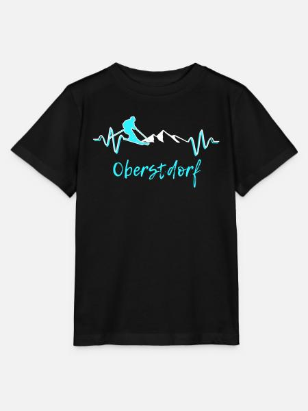 Skifahren Oberstdorf - Stanley/Stella Kinder T-Shirt MINI CREATOR - Schwarz