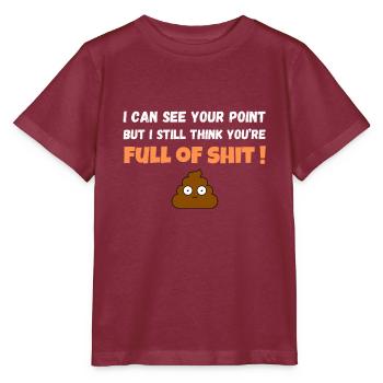 Point de vue - T-shirt bio MINI CREATOR Stanley/Stella Enfant - bordeaux - Devant - Kain (125cm)