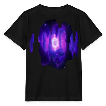 Peinture à l’aquarelle Mystic Cave - T-shirt bio MINI CREATOR Stanley/Stella Enfant - noir - Devant - Mikhail (115cm)