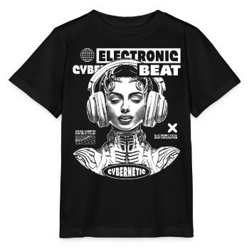 Techno-Festival T-Shirt: Space Princess Design - Stanley/Stella Kinder T-Shirt MINI CREATOR  - Schwarz - Vorne - Mikhail (115cm)