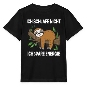 Drôle de paresseux, pas de désir - T-shirt bio MINI CREATOR Stanley/Stella Enfant - noir - Devant - Mikhail (115cm)