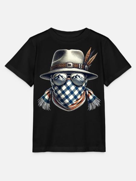 Trachtenshirt Herren Trachten T-Shirt Lederhose - Stanley/Stella Kinder T-Shirt MINI CREATOR - Schwarz